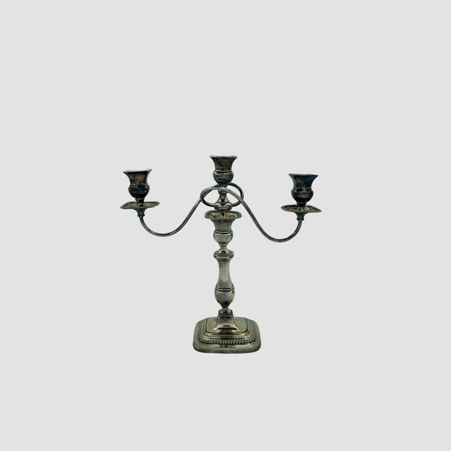 Vintage 3-Arm Silver Candelabra