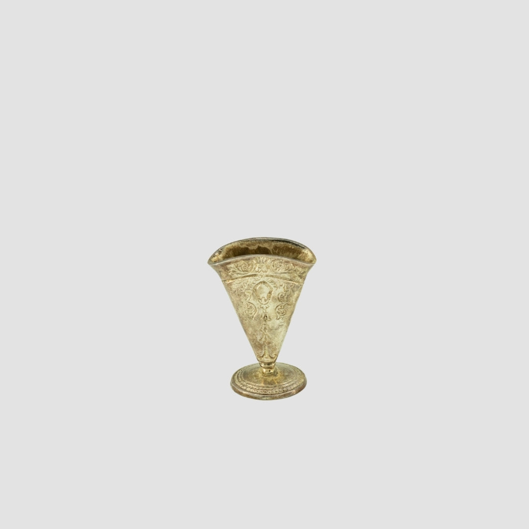 Etched Trumpet Vase