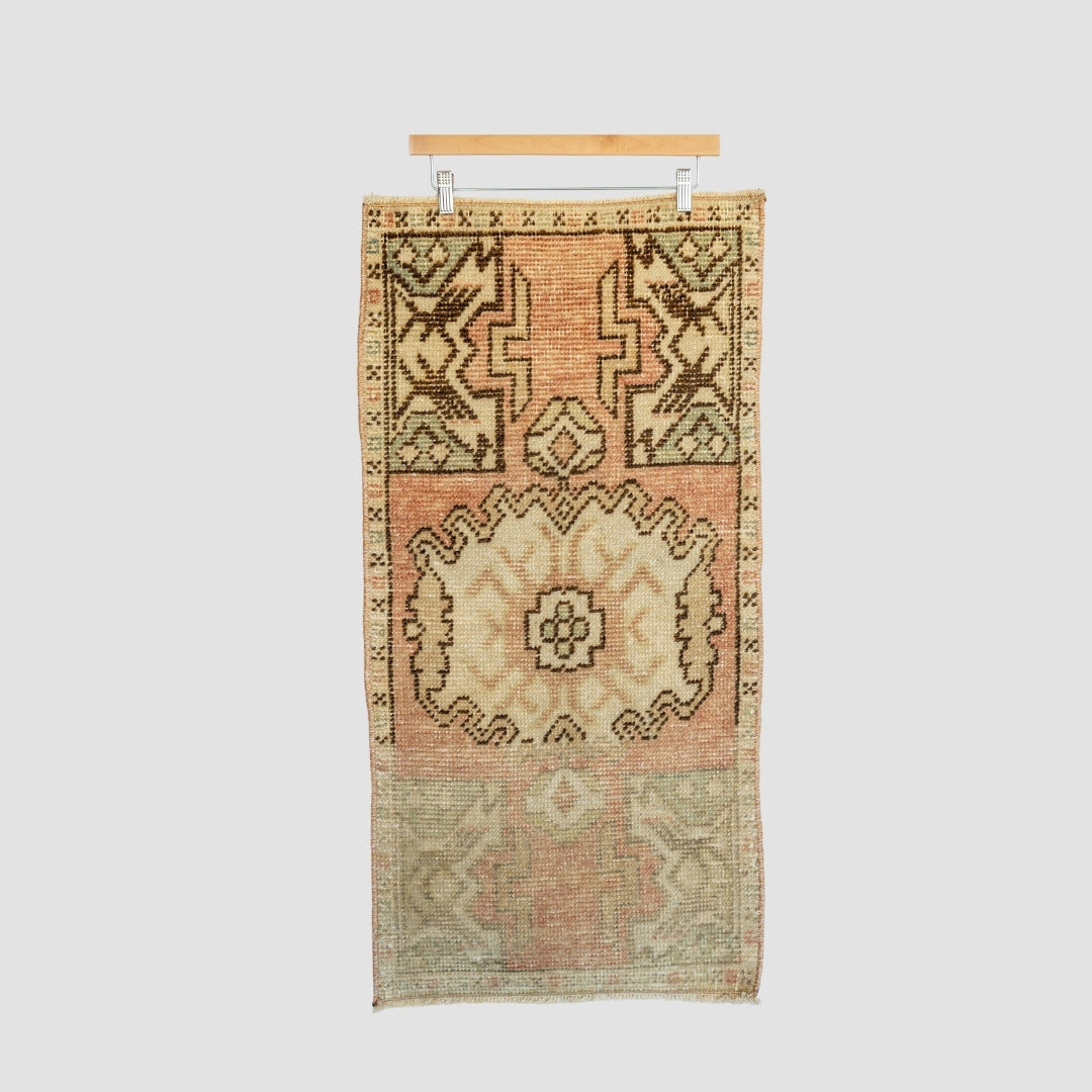 Small Worn Turkish Rug
