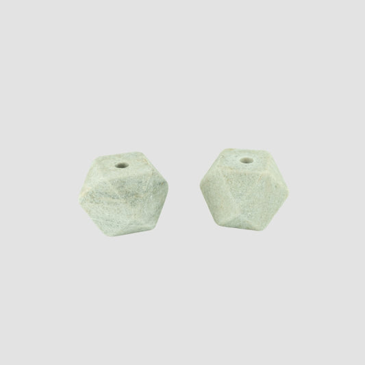 Pair of Carved Stone Taper Holders