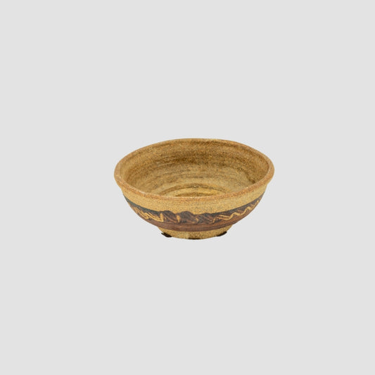 Textured Clay Bowl with Decorative Band