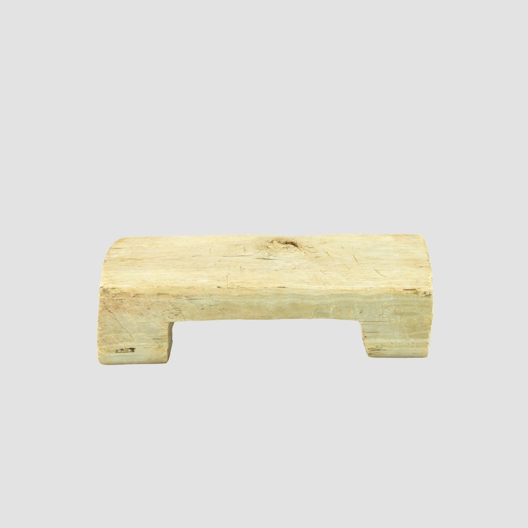 Primitive Hand-Carved Wooden Riser