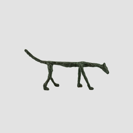 Bronze Walking Dog Sculpture