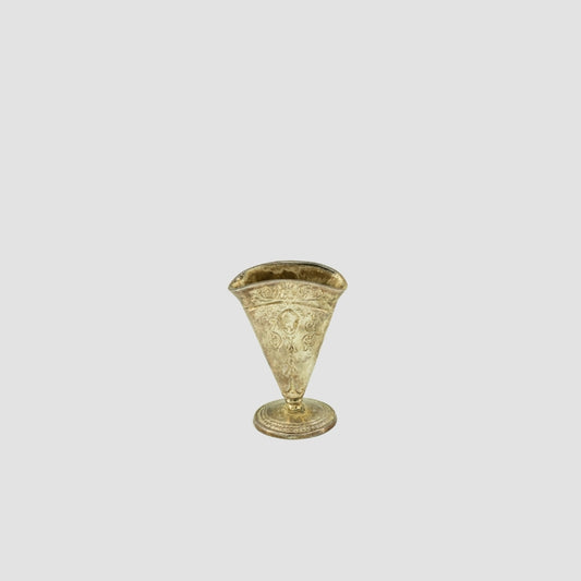 Etched Trumpet Vase