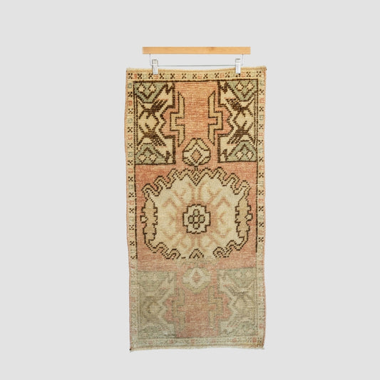 Small Worn Turkish Rug