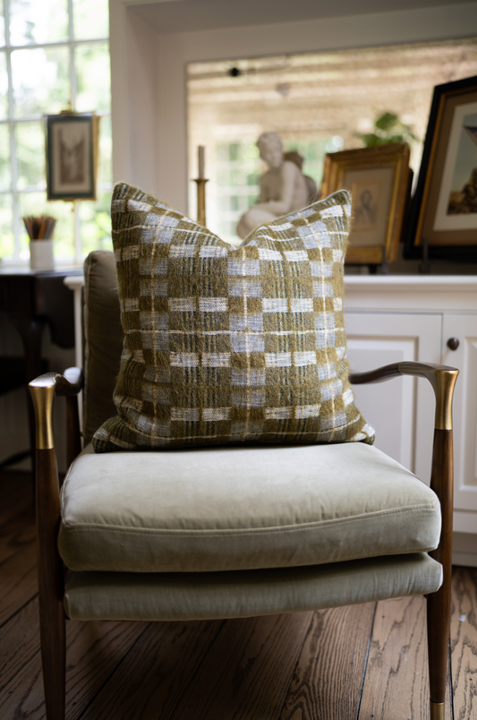 Moss Grid Pillow Pair
