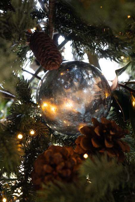 Rustic Silver Glow Ornament