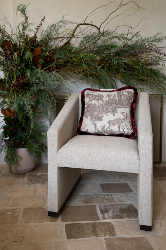 Winter Toile Pillow 2